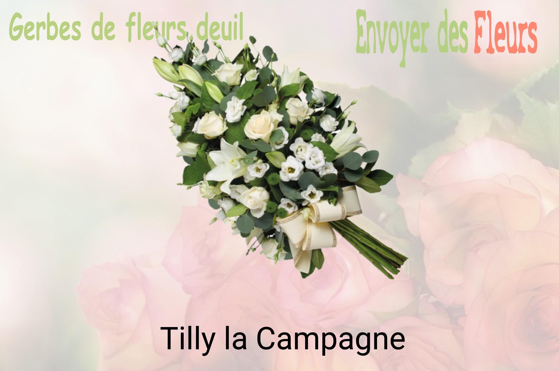 Gerbe de fleurs de deuil livrée à Tilly-la-Campagne